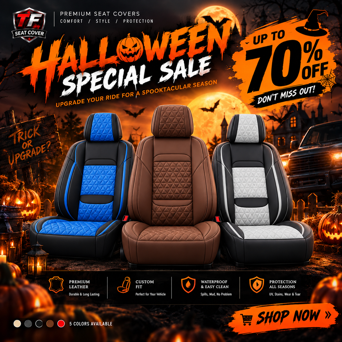 Signature Nappa Leather Seat Covers | Premium Custom Fit