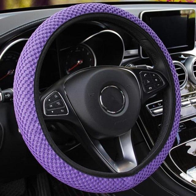 Ice Silk Steering Wheel Cover — Breathable, Non-Slip Microfiber (Universal Fit)