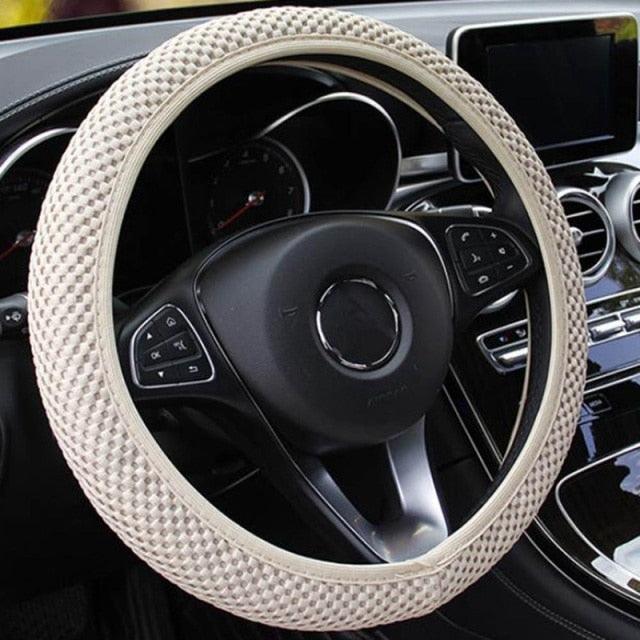 Ice Silk Steering Wheel Cover — Breathable, Non-Slip Microfiber (Universal Fit)