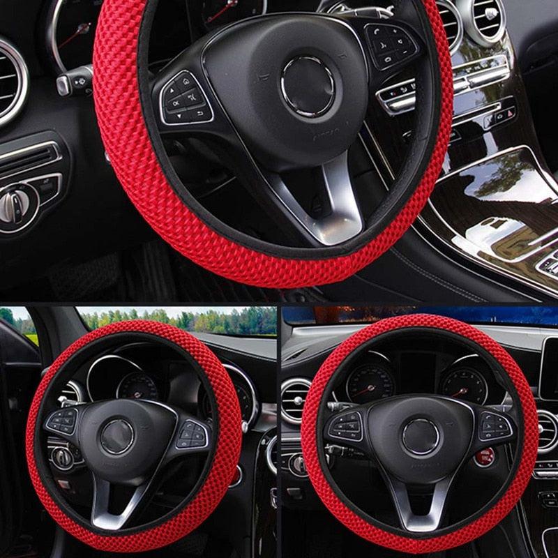 Ice Silk Steering Wheel Cover — Breathable, Non-Slip Microfiber (Universal Fit)
