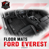 Sharkskin Custom-Fit Ford Everest 2025+ 3D TPE All-Weather Floor Mats 1