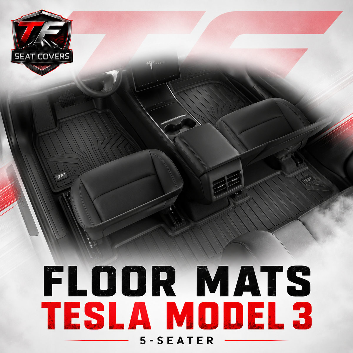 Sharkskin Custom-Fit Tesla Model 3 (5-Seater) All-Weather Floor Mats - main thumbnail 20260723