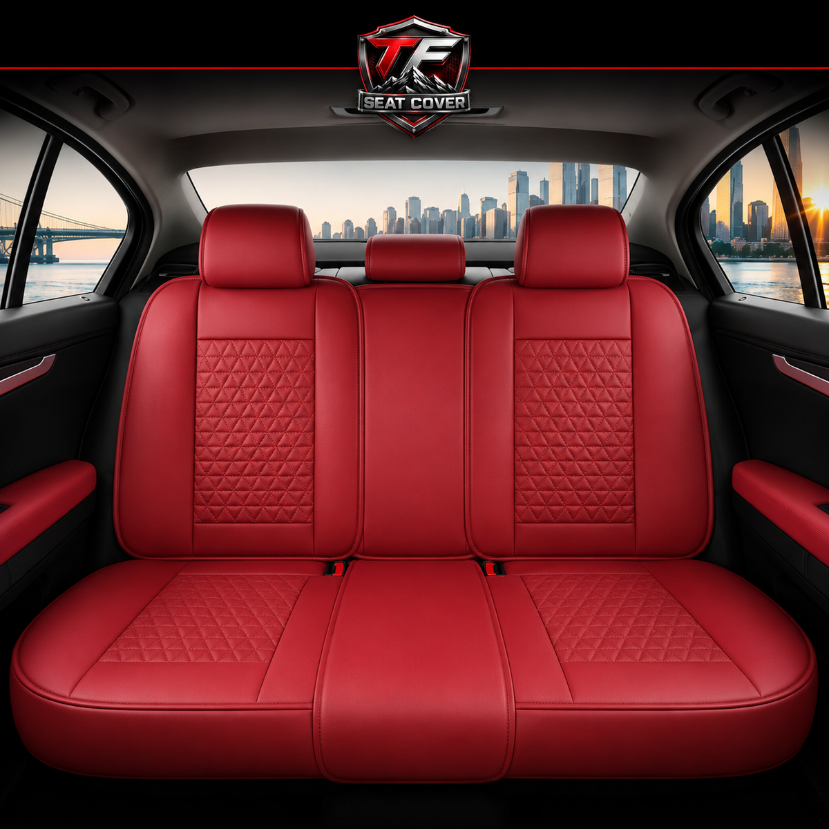 Premium Nappa Leather Seat Covers | Custom Fit for Cars, SUVs & Trucks - Wine Red / Rear Seats Only variant image 20260723-r5